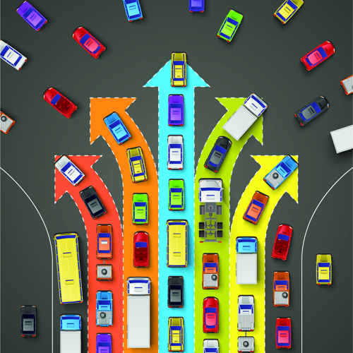 Modern traffic jam vector design 03 traffic jam Traffic modern   