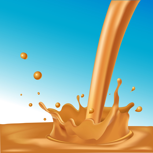 Chocolate milk splashes vector design 01 milk chocolate   