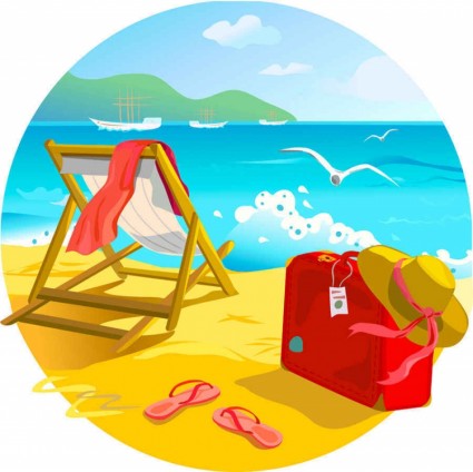 Shining summer beach background vector summer beach background   