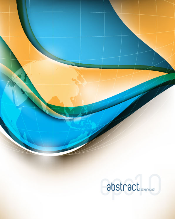 Abstract Cube Waves background vector 04 waves cube abstract   