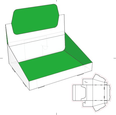 Paper package box print template vector 01 template print paper package   