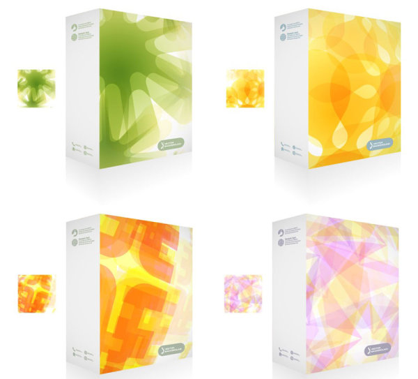 Colorful Packaging box cover design vector set 01 packaging colorful box   