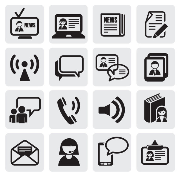 Huge collection of Black and white icons vector 18 icons icon Huge collection black and white   