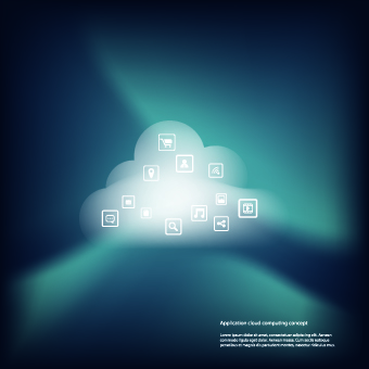 Icons and Cloud background vector 02 icons icon cloud background background vector background   