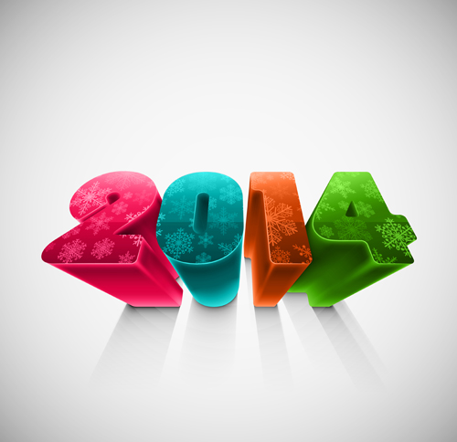 New Year 2014 Creative vector graphics 03 vector graphics vector graphic new year creative 2014   