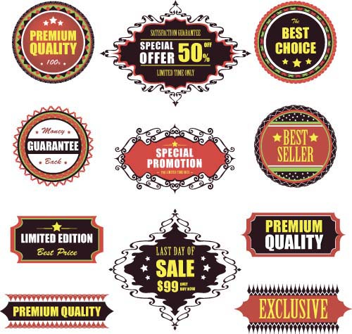 Premium quality with sale labels and badge vector 01 sale quality premium labels badge   