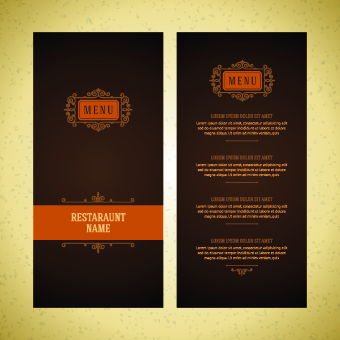 Luxurious restaurant menu vector set 04 restaurant menu luxurious   