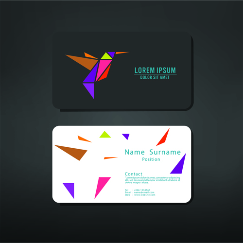 Fillet business cards vector material 04 Fillet cards business   