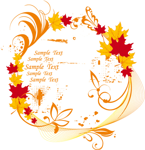 Autumn elements of Frames vector 03 frames frame elements element autumn   