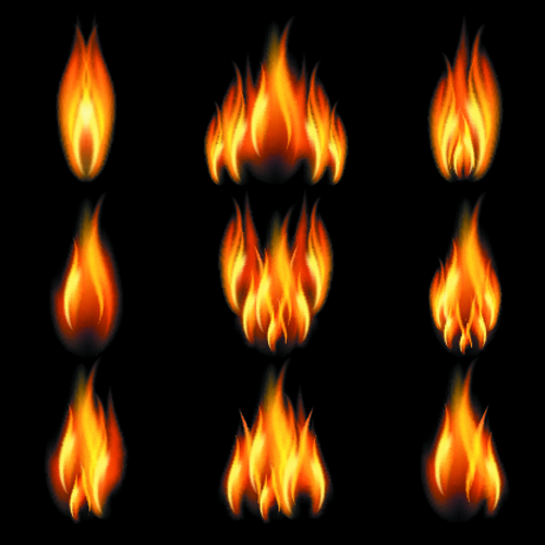 Different shapes of the fire elements vector 02 shapes Shape elements element different   