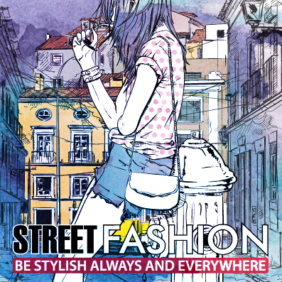 Street stylish everywhere hand drawing background vector 11 stylish street Hand drawing background   