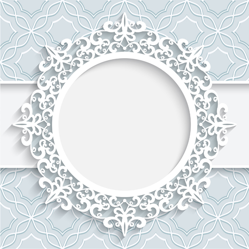 Lace ornament paper frame vector 01 paper ornament lace   