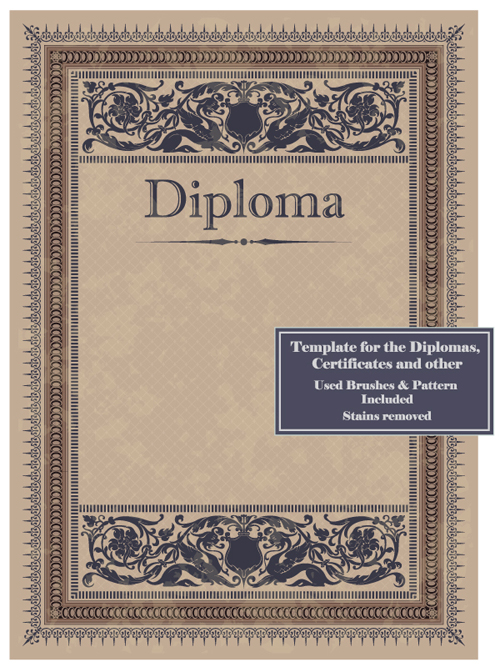 Vintage Diplomas Design cover template vector 01 vintage template diploma cover   