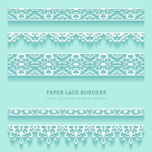 Paper lace bordern vector material paper material lace bordern   