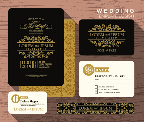 Wedding cards template ornate vector 02 wedding card wedding ornate   