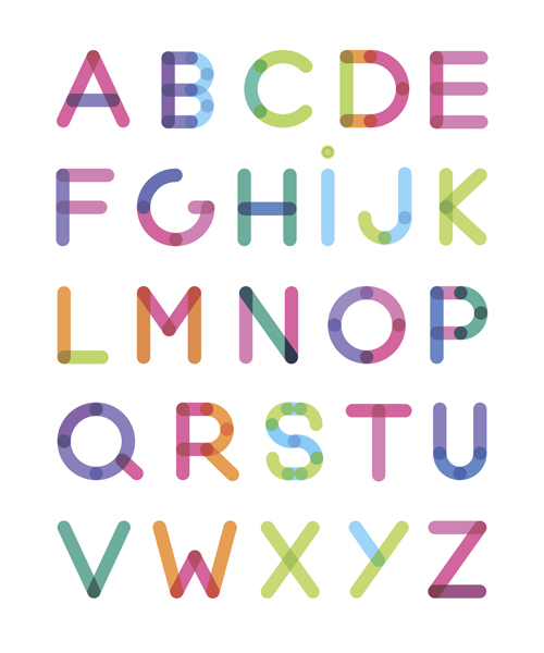 Creative Alphabets design vector set 09 creative alphabet   