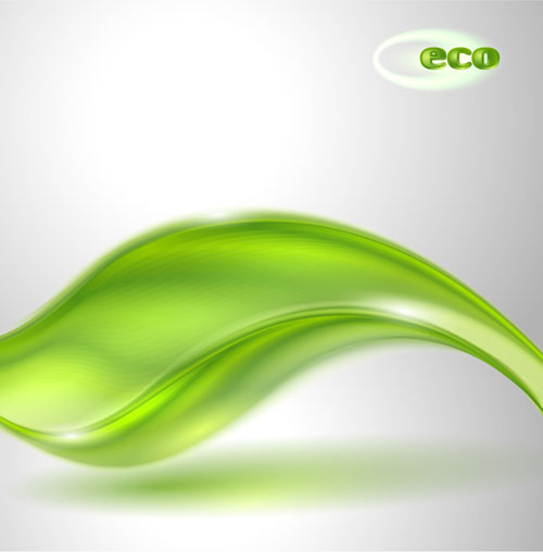 Abstract wavy green eco style background vector 03 wavy green eco background abstract   