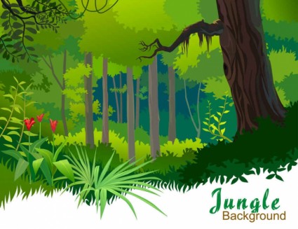 Natural cartoon landscapes background vector 03 trees landscape beautiful   