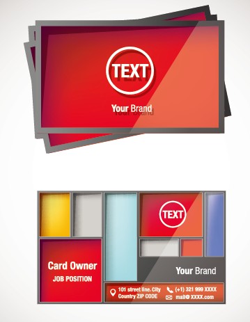 Modern business cards creative vector 03 modern creative business cards business card business   