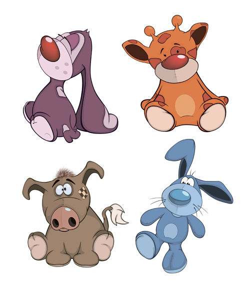 Vector cartoon funny animals set 05 funny cartoon animals   