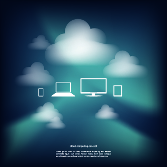 Icons and Cloud background vector 01 icons icon cloud background cloud background vector background   