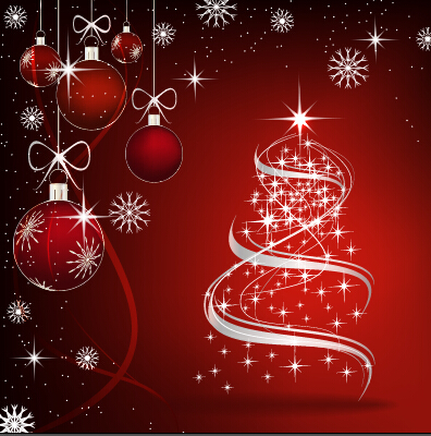 Fantasy christmas baubles vector background 02 fantasy christmas baubles background   