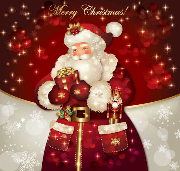 ornate greeting card of Santa Claus vector graphics 09 santa ornate greeting Claus card   