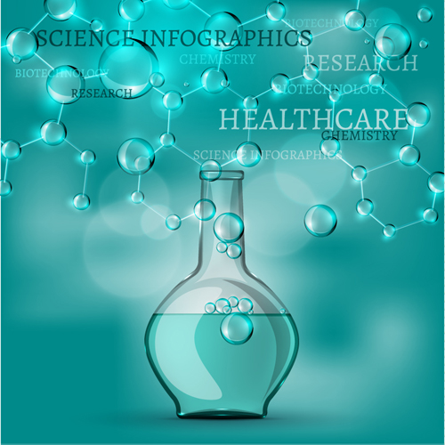 Science with healthcare infographic template vector 05 science infographic healthcare   