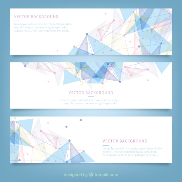 Polygon modern banners vector polygon modern banners   