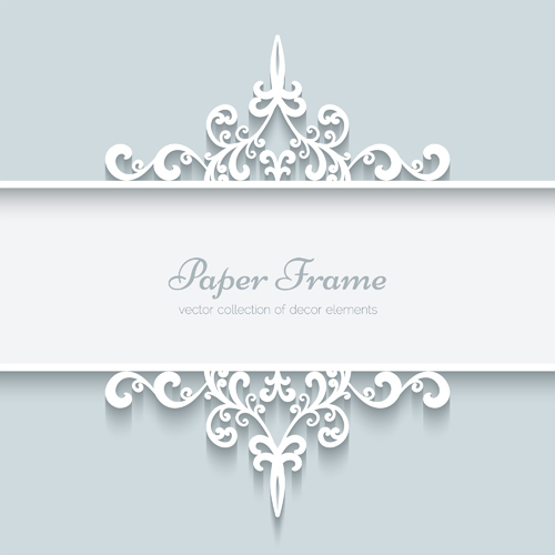 Lace ornament paper frame vector 02 ornament lace frame   