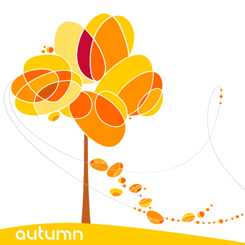 Set of Leaf fall vector backgrounds vector 05 leaf Fall   