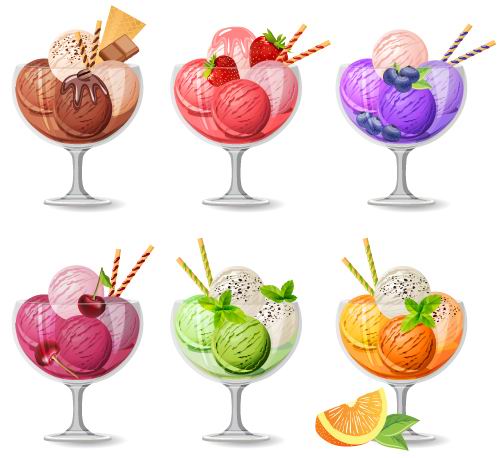 Colored Ice Cream vector graphics ice cream ice cream colored   