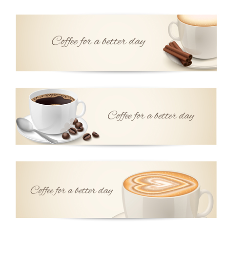 Cup of coffee vector banner graphics cup coffee banner   