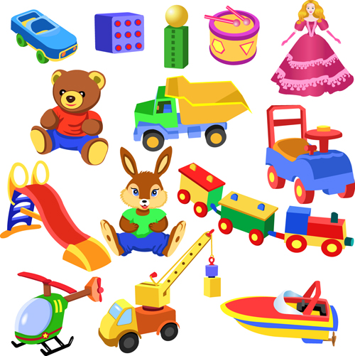 Different Baby Toys mix vector set 05 toys different baby   