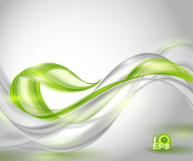 Abstract wavy green eco style background vector 01 wavy style green background   