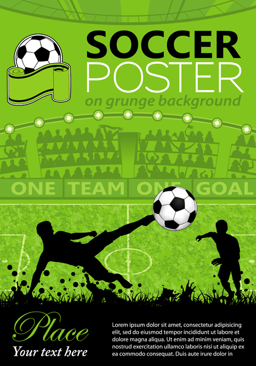 Delicate soccer poster background vector graphics 01 Soccer poster background poster delicate background vector background   