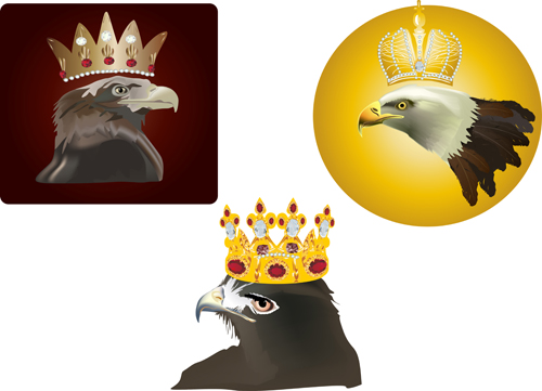 Crown with eagle head vector head eagles crown   