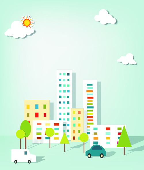 Vector Urban Landscapes set 05 urban landscape   