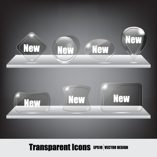 Cute glass icons vector graphics 01 icon glass cute   