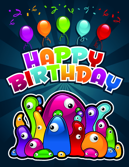 Happy birthday balloons of greeting card vector 05 happy birthday happy greeting birthday balloon   