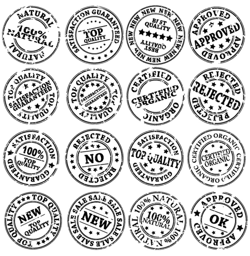 Elements of Print and stamp mix vector graphics 03 stamp print elements element   