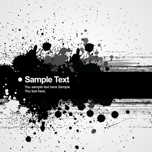 Elements of Ink splash background vector set 01 splash ink elements element   