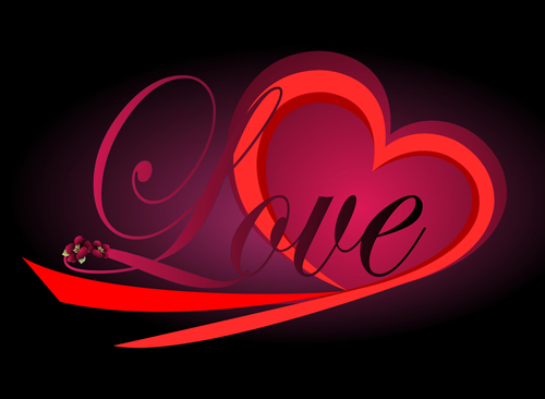 Valentine Day Background with hearts vector 03 Valentine day Valentine hearts   