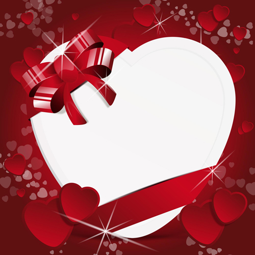 Valentine Day Background with hearts vector 01 Valentine day Valentine hearts   