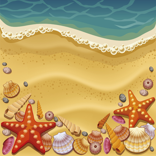 Set of Summer holidays elements vector background 07 summer holidays elements element   