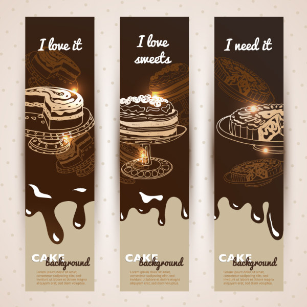 Chocolate cake banner vector background Vector Background chocolate cake chocolate cake banner   