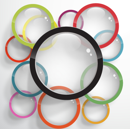 Bright glass circle design background vector 02 glass circle bright background vector background   