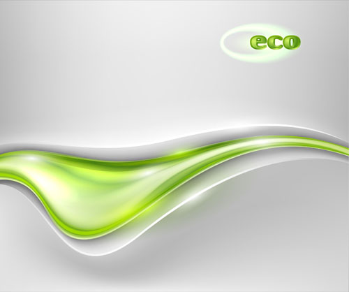 Abstract wavy green eco style background vector 04 wavy green eco background abstract   
