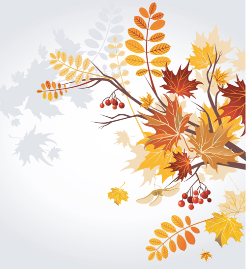 Set of Leaf fall vector backgrounds vector 04 leaf Fall   