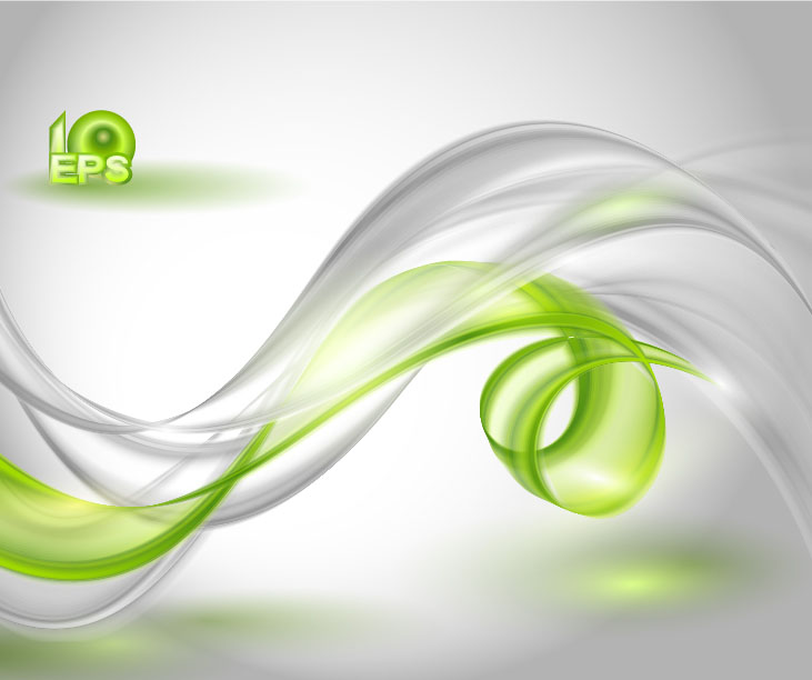 Abstract wavy green eco style background vector 02 wavy green eco background abstract   